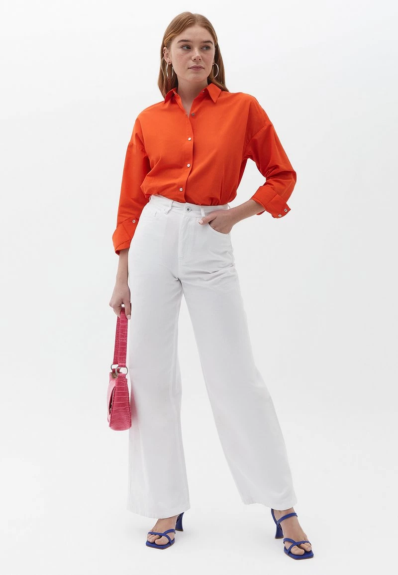 OXXO Donna OVERSIZED - Camicia - Tangerine Tango 4 OXXO Donna OVERSIZED - Camicia - Tangerine Tango - immagine 2