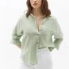 OXXO Donna OVERSIZE MIT MODISCHER - Camicia - Smoke Green -Negozio al dettaglio Oxxo 01874ea806494531a525bd3fae66db69