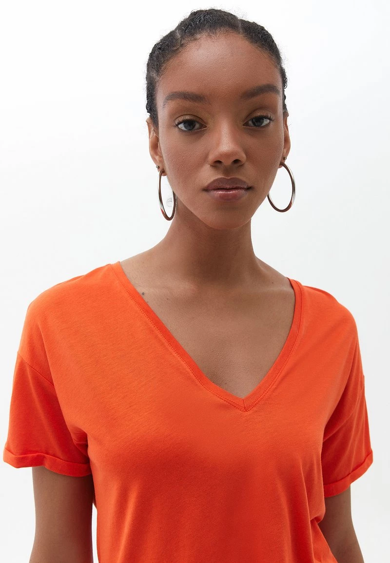 OXXO Donna T-shirt Basic - Tangerine Tango 6 OXXO Donna T-shirt Basic - Tangerine Tango - immagine 4