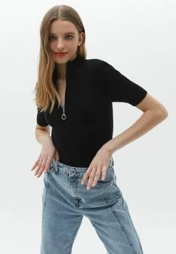 OXXO Donna MIT REISVERSCHLUSS - T-shirt Con Stampa - Black