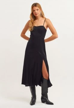 OXXO Donna MIT JAQUARD MUSTERUNG - Vestito Elegante - Black