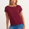 OXXO Donna T-shirt Basic - Eggplant 1 OXXO Donna T-shirt Basic - Eggplant -Negozio al dettaglio Oxxo 09b117f766a740f4a301e84685669113