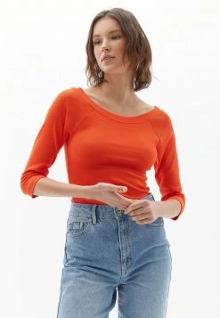 OXXO Donna 3/4 ARMELN - Maglietta A Manica Lunga - Mandarin Red