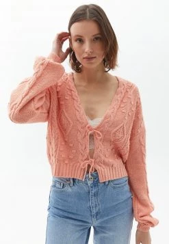OXXO Donna Cardigan - Peach Amber