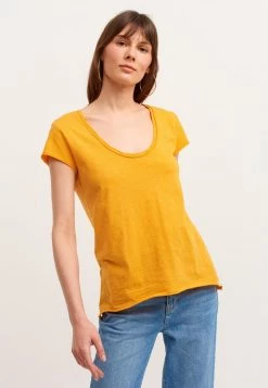 OXXO Donna T-shirt Basic - Ocher