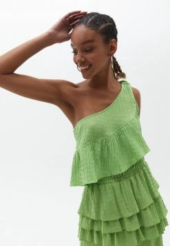 OXXO Donna WITH FLOUNCE DETAIL - Camicetta - Bright Lime Green -Negozio al dettaglio Oxxo 0e71ff0094f84f03837b257ca2a6867f