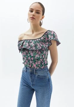 OXXO Donna MIT FEINEN VOLANT DETAILS - Camicetta - Multi Coloured -Negozio al dettaglio Oxxo 0f88926658e947abafea660a20638daa