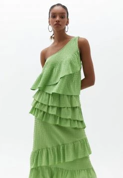 OXXO Donna WITH FLOUNCE DETAIL - Camicetta - Bright Lime Green -Negozio al dettaglio Oxxo 11842a6d5b1e4fb8b3cc1231431d5fcc