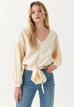 OXXO Donna BINDEDETAIL - Camicetta - Macadamia -Negozio al dettaglio Oxxo 13a27b214ee545389a6b93b0092c6853