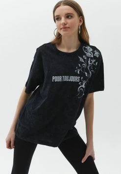 OXXO Donna T-shirt Con Stampa - Black