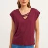 OXXO Donna WEITES MIT BÄNDER DETAIL - T-shirt Basic - Eggplant -Negozio al dettaglio Oxxo 184cbece3cdf45a8a322710b6e7a56ce