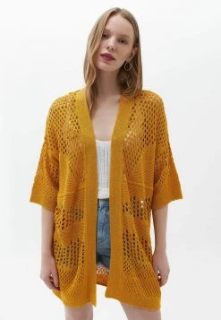 OXXO Donna MIT HÄKEL OPTIK - Cardigan - Mineral Yellow -Negozio al dettaglio Oxxo 18bfd57be1c44b94a50987d9469e836d
