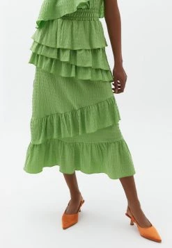 OXXO Donna RUFFLED - Gonna A Campana - Bright Lime Green
