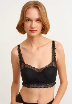 OXXO Donna SPITZE - Bustino - Black