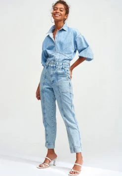 OXXO Donna MIT VORDERSEITIGEM NAHTVERLAUF - Jeans A Sigaretta - Light Denim -Negozio al dettaglio Oxxo 1a6176208cda444794a3ec706f04eabf