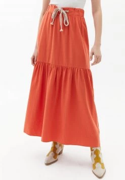 OXXO Donna MIT STUFENVOLANT - Gonna Lunga - Summer Fig