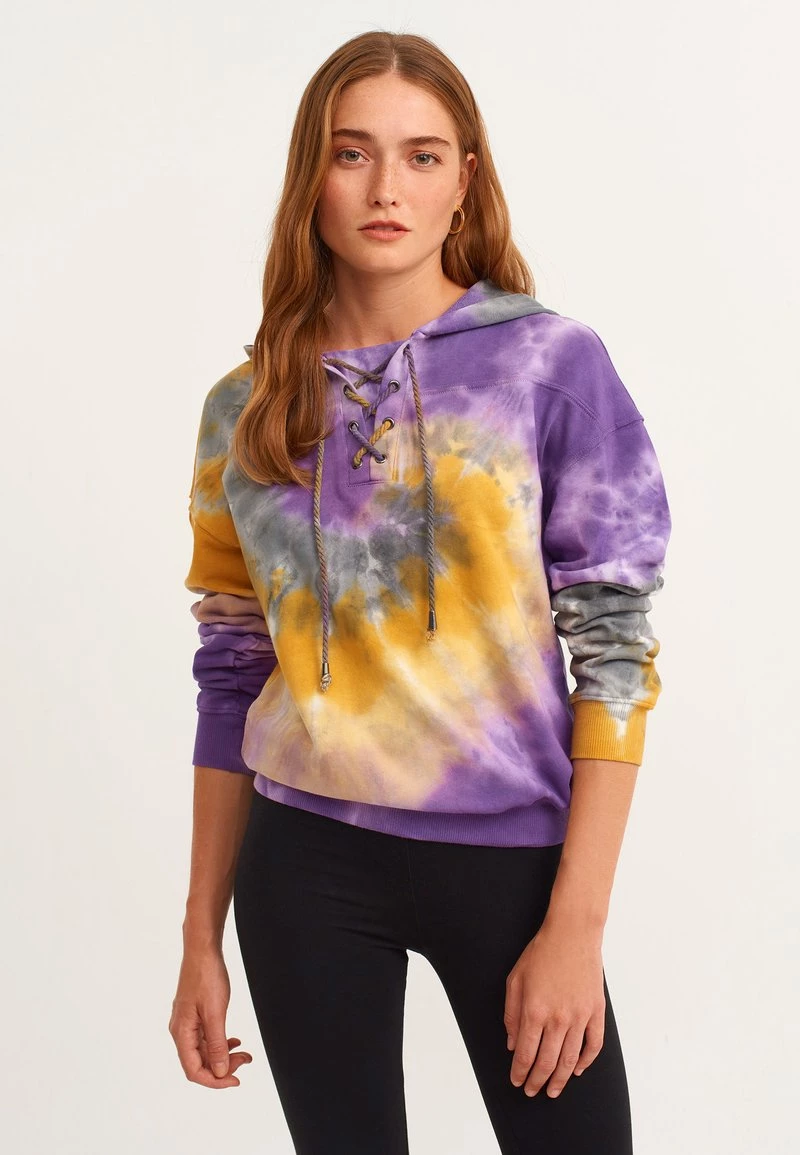 OXXO Donna Felpa Con Cappuccio - Grape Jelly Batik 5 OXXO Donna Felpa Con Cappuccio - Grape Jelly Batik - immagine 3