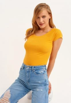 OXXO Donna T-shirt Basic - Ocher -Negozio al dettaglio Oxxo 1d352012cd444f9c9e5d4a83f6d04e2c