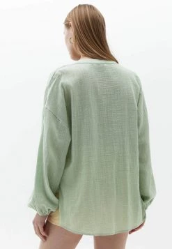 OXXO Donna BALLONÄRMELN - Camicetta - Smoke Green -Negozio al dettaglio Oxxo 1e04306a1af74778845a468af35aa2b2