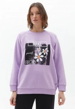 OXXO Donna MIT MODISCHEM PRINT - Felpa - Crocus Petal
