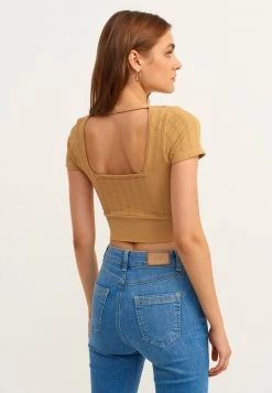 OXXO Donna MIT MODISCHER MATERIALSTRUKTUR - Top - Camel -Negozio al dettaglio Oxxo 21fceab1d32a4d029eb76bdc0ee98231