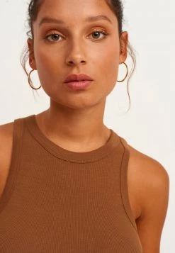 OXXO Donna ELASTISCHES MIT FEINER RIPPENSTRUKTUR - Top - Brownish -Negozio al dettaglio Oxxo 2356cd771ded4ce392b994aacc17d7f4