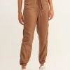 OXXO Donna MIT BINDEDETAIL - Pantaloni Sportivi - Brown