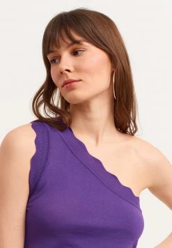 OXXO Donna MIT WELLIGEN SÄUMEN - Top - Purple -Negozio al dettaglio Oxxo 257c5790837842db9e8d4d807d589aa5