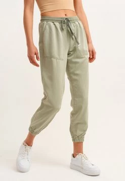 OXXO Donna MIT BINDEDETAIL - Pantaloni Sportivi - Antik Seagrass