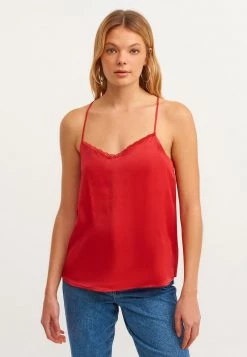 OXXO Donna MIT SPITZEN DETAIL - Top - Urban Red -Negozio al dettaglio Oxxo 265aac7f6fb24fb4861f05ed5ef4b48a