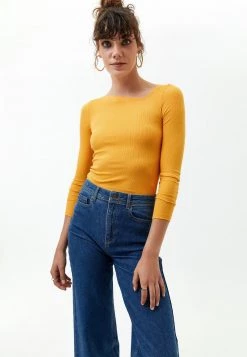 OXXO Donna GERIPPTES LANGARM - Maglietta A Manica Lunga - Cheddar -Negozio al dettaglio Oxxo 2735e31bc3854fe98a68fc2926ad362b