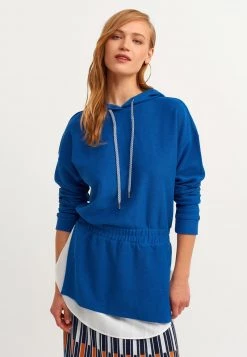 OXXO Donna MIT ELASTISCHER TAILLE - Felpa Con Cappuccio - Dark Blue