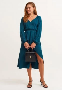 OXXO Donna BALLONÄRMELN - Vestito Lungo - Bottle Green -Negozio al dettaglio Oxxo 28403f1d80fe4b0cbb0c8777190ec368