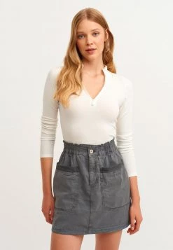 OXXO Donna Maglietta A Manica Lunga - Ice Milk