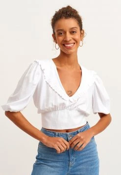 OXXO Donna KURZE - Camicetta - White