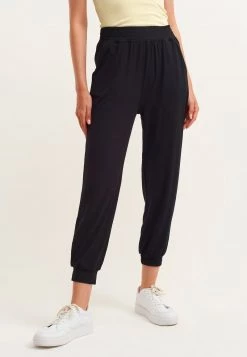 OXXO Donna FLIESSENDER - Pantaloni Sportivi - Black