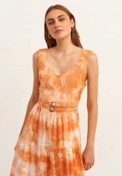 OXXO Donna MIT ANGESAGTER BATIK MUSTERUNG - Vestito Estivo - Begonia