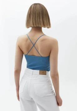 OXXO Donna SEAMLESS WITH BACK DETAIL - Top - Blue Heaven -Negozio al dettaglio Oxxo 2fb859c502954676bb0fc8abf91b3452