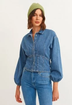 OXXO Donna Camicia - Mid Denim