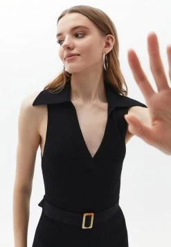 OXXO Donna SCHNALLENDETAIL - Abito In Maglia - Black -Negozio al dettaglio Oxxo 323e4fcff242443c88263a5f42f1eae3