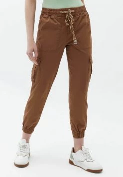 OXXO Donna MIT ENGEN BEINABSCHLÜSSEN - Pantaloni Cargo - Antik Pecan Pie