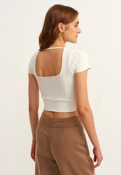 OXXO Donna MIT MODISCHER MATERIALSTRUKTUR - Top - Ice Milk -Negozio al dettaglio Oxxo 3285cedd8e7847fead79f87339ac24e4