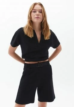 OXXO Donna MIT MODISCHEM - T-shirt Basic - Black