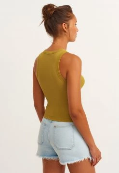 OXXO Donna ELASTISCHES MIT FEINER RIPPENSTRUKTUR - Top - Asparagus -Negozio al dettaglio Oxxo 36861d67257c4094a5a16e30bc5d5f71