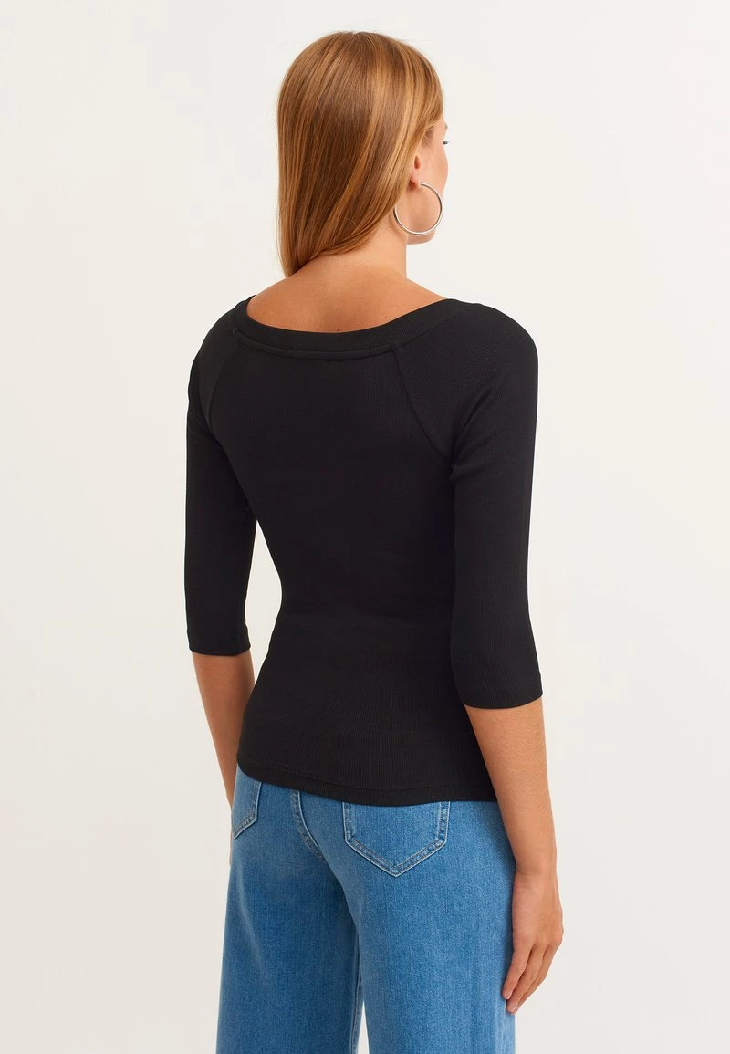 OXXO Donna Maglietta A Manica Lunga - Black 5 OXXO Donna Maglietta A Manica Lunga - Black - immagine 3