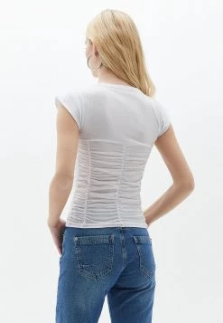 OXXO Donna GERAFFTER TAILLE - T-shirt Basic - White -Negozio al dettaglio Oxxo 39500210d6544be5a36ce45556500708