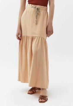 OXXO Donna MIT STUFENVOLANT - Gonna Lunga - Hazelnut