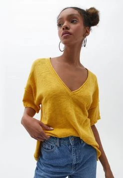 OXXO Donna T-shirt Basic - Mineral Yellow