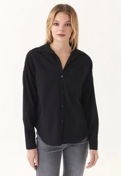 OXXO Donna MIT BRUSTTASCHE - Camicia - Black