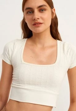 OXXO Donna MIT MODISCHER MATERIALSTRUKTUR - Top - Ice Milk -Negozio al dettaglio Oxxo 44c744c7f0ac46a4a0c82c01e64d45b8